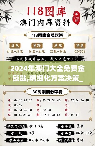 2024年澳门大全免费金锁匙,精细化方案决策_娱乐版MHI1.91