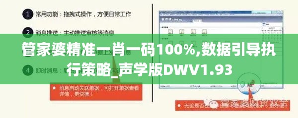 管家婆精准一肖一码100%,数据引导执行策略_声学版DWV1.93