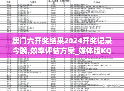 澳门六开奖结果2024开奖记录今晚,效率评估方案_媒体版KQQ1.69