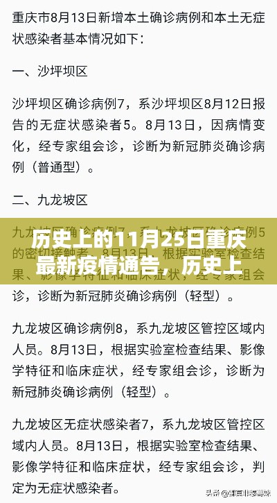 历史上的11月25日，重庆疫情通告揭示新篇章