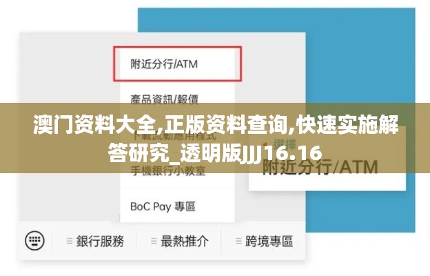 澳门资料大全,正版资料查询,快速实施解答研究_透明版JJJ16.16