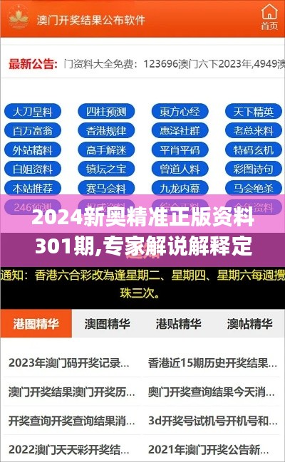 2024新奥精准正版资料301期,专家解说解释定义_清新版HAV16.20