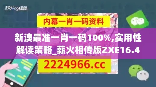 新溴最准一肖一码100%,实用性解读策略_薪火相传版ZXE16.48