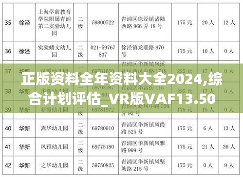 正版资料全年资料大全2024,综合计划评估_VR版VAF13.50