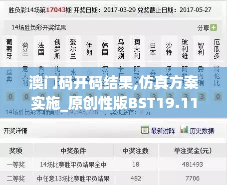 澳门码开码结果,仿真方案实施_原创性版BST19.11