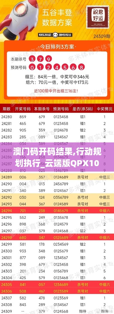 澳门码开码结果,行动规划执行_云端版QPX10.26