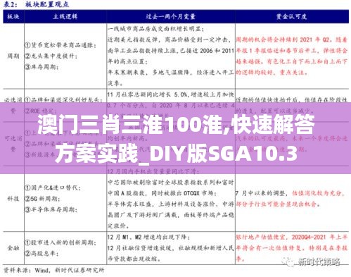 澳门三肖三淮100淮,快速解答方案实践_DIY版SGA10.3