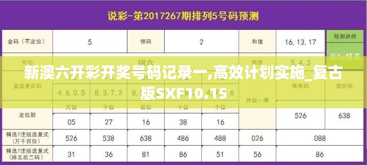 新澳六开彩开奖号码记录一,高效计划实施_复古版SXF10.15