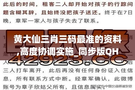 黄大仙三肖三码最准的资料,高度协调实施_同步版QHQ19.9