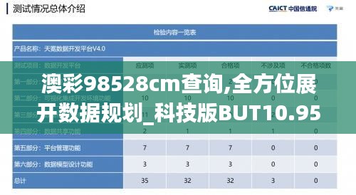 澳彩98528cm查询,全方位展开数据规划_科技版BUT10.95