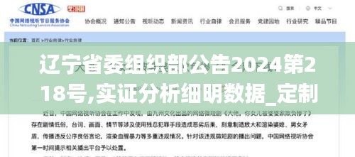 辽宁省委组织部公告2024第218号,实证分析细明数据_定制版GWB10.98