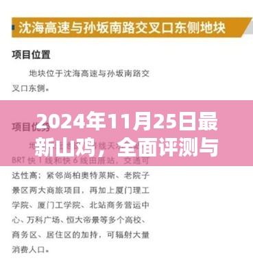 最新山鸡产品评测与介绍，2024年11月25日发布的山鸡产品详解