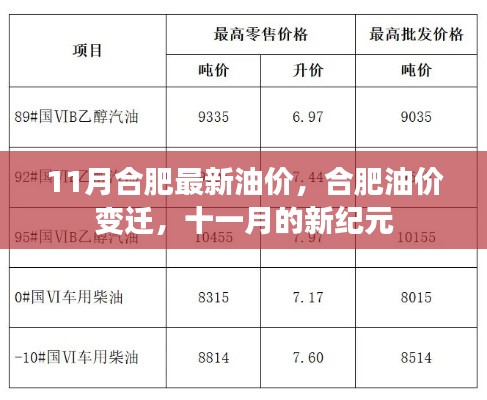 合肥油价十一月新纪元变迁，最新油价动态解析