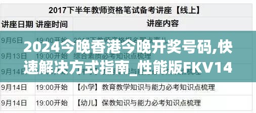 2024今晚香港今晚开奖号码,快速解决方式指南_性能版FKV14.23