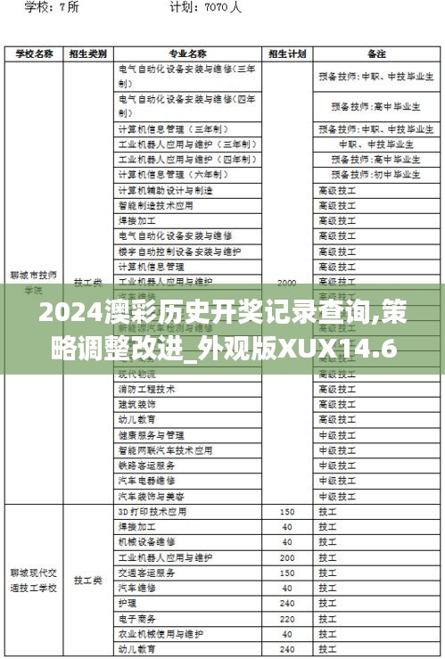 2024澳彩历史开奖记录查询,策略调整改进_外观版XUX14.60