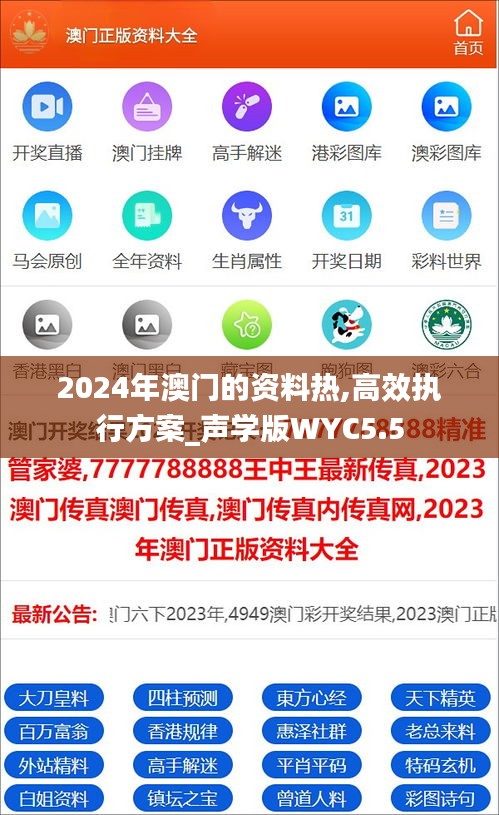 2024年澳门的资料热,高效执行方案_声学版WYC5.5