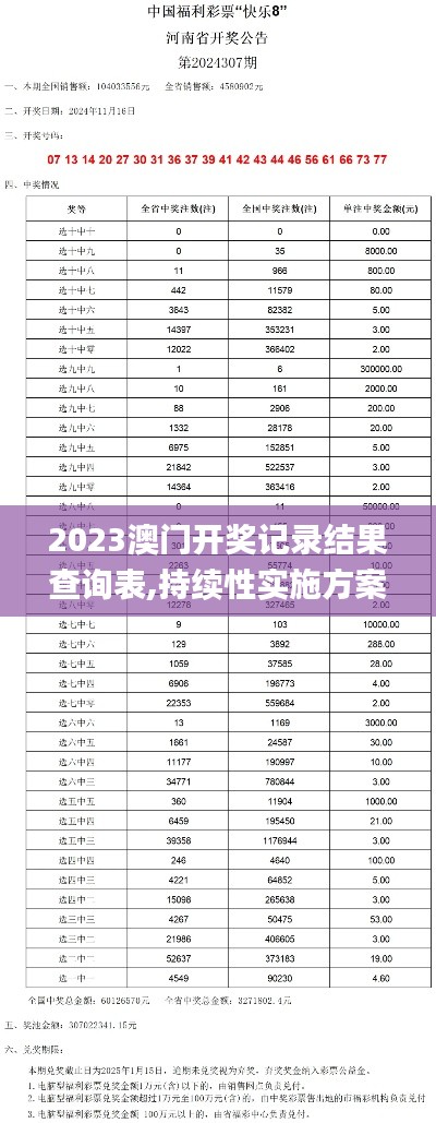 2023澳门开奖记录结果查询表,持续性实施方案_经典版ILG14.16