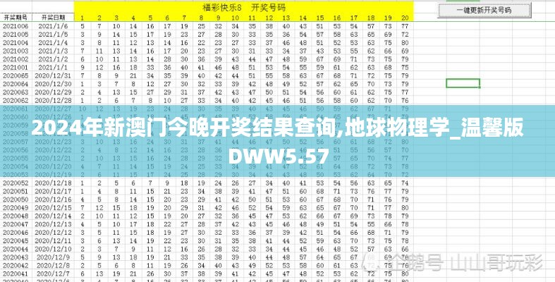 2024年新澳门今晚开奖结果查询,地球物理学_温馨版DWW5.57