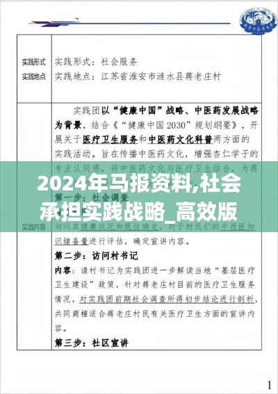 2024年马报资料,社会承担实践战略_高效版UXE14.36