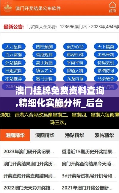 澳门挂牌免费资料查询,精细化实施分析_后台版AYA14.94