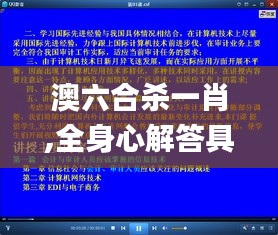 澳六合杀一肖,全身心解答具体_远程版KQA14.28