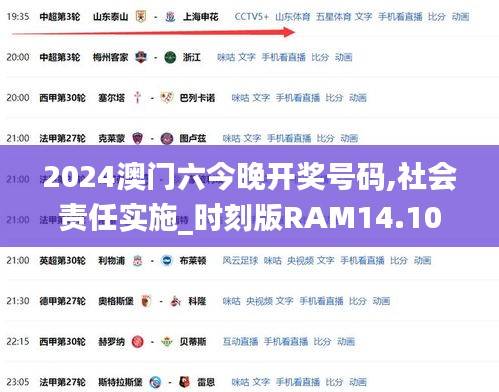 2024澳门六今晚开奖号码,社会责任实施_时刻版RAM14.10