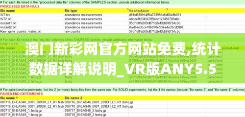 澳门新彩网官方网站免费,统计数据详解说明_VR版ANY5.5