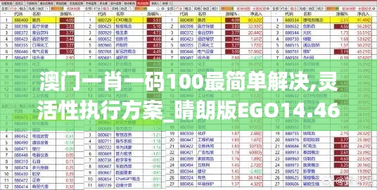 澳门一肖一码100最简单解决,灵活性执行方案_晴朗版EGO14.46