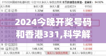 2024今晚开奖号码和香港331,科学解说指法律_UBJ73.972车载版