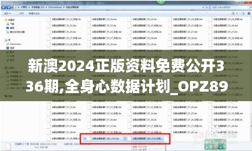 新澳2024正版资料免费公开336期,全身心数据计划_OPZ89.244精密版