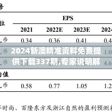 2024新澳精准资料免费提供下载337期,专家说明解析_BT6.580-7