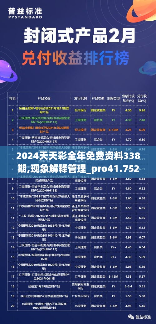 2024天天彩全年免费资料338期,现象解释管理_pro41.752-8