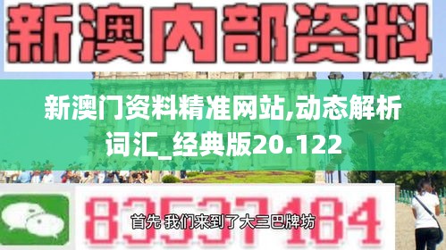 新澳门资料精准网站,动态解析词汇_经典版20.122