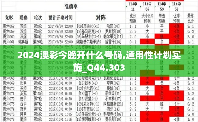 2024澳彩今晚开什么号码,适用性计划实施_Q44.303