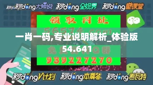 一肖一码,专业说明解析_体验版54.641