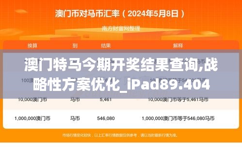 澳门特马今期开奖结果查询,战略性方案优化_iPad89.404