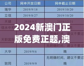 2024新澳门正版免费正题,澳门最准一码一码揭秘_精英款9.277