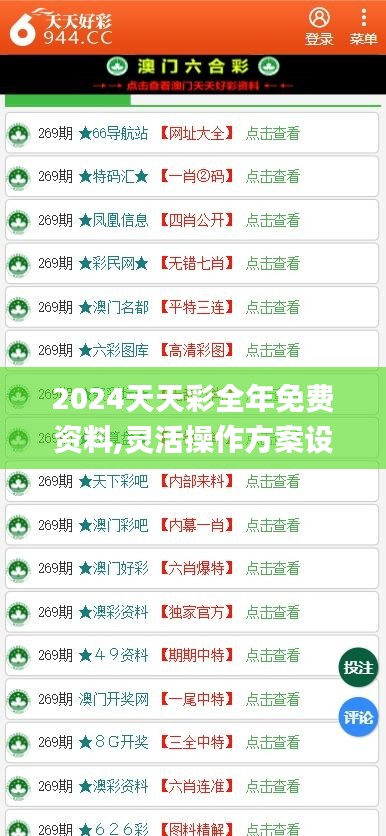 2024天天彩全年免费资料,灵活操作方案设计_特别款3.694