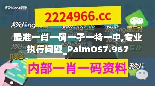 最准一肖一码一孑一特一中,专业执行问题_PalmOS7.967