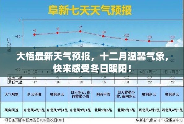 大悟十二月天气预报，冬日暖阳，温馨气象来袭！