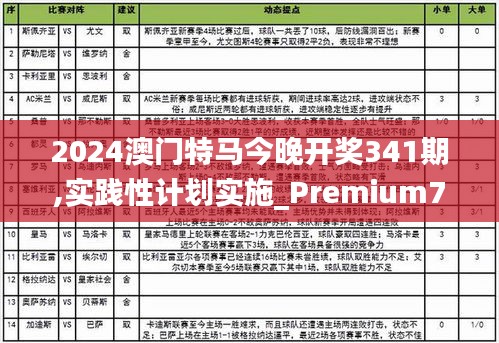 2024澳门特马今晚开奖341期,实践性计划实施_Premium7.622