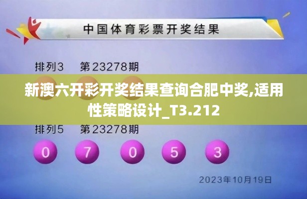 新澳六开彩开奖结果查询合肥中奖,适用性策略设计_T3.212