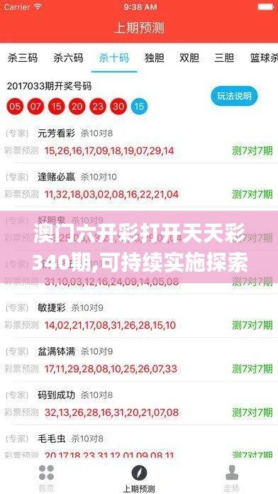 澳门六开彩打开天天彩340期,可持续实施探索_X2.290