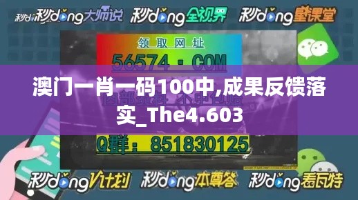 澳门一肖一码100中,成果反馈落实_The4.603