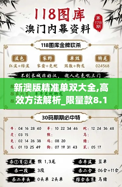 新澳版精准单双大全,高效方法解析_限量款8.159