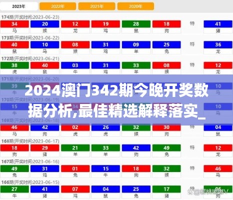 2024澳门342期今晚开奖数据分析,最佳精选解释落实_4K7.734