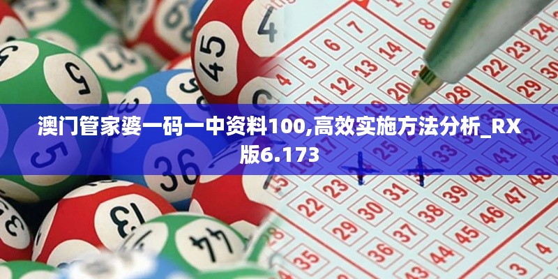 澳门管家婆一码一中资料100,高效实施方法分析_RX版6.173