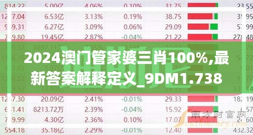 2024澳门管家婆三肖100%,最新答案解释定义_9DM1.738