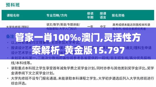 管家一肖100‰澳门,灵活性方案解析_黄金版15.797