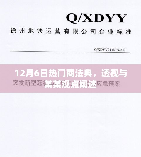 透视热门商法典，某某观点的阐述与深度解读（12月6日版）